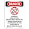 Signmission Safety Sign, OSHA Danger, 7" Height, Warning! Turn Off, Portrait OS-DS-D-57-V-2396 - alternate 1